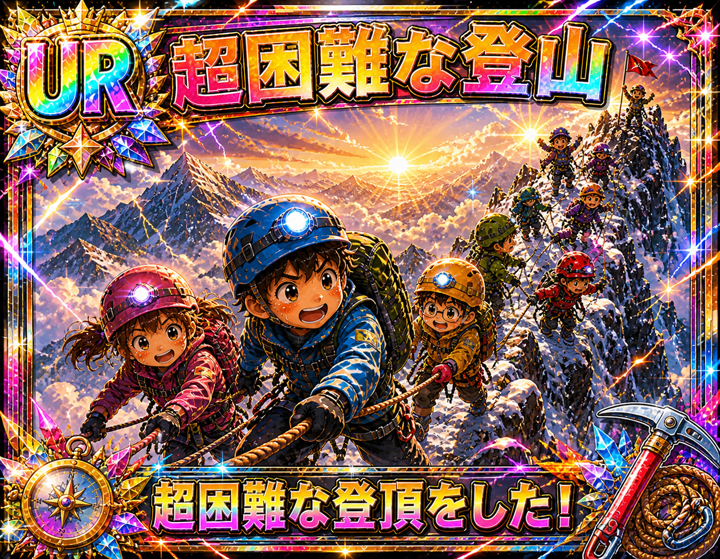 登山チャレンジをテーマにしたスキルカード