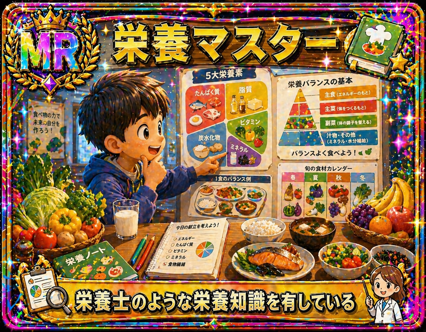 栄養知識をテーマにしたスキルカード